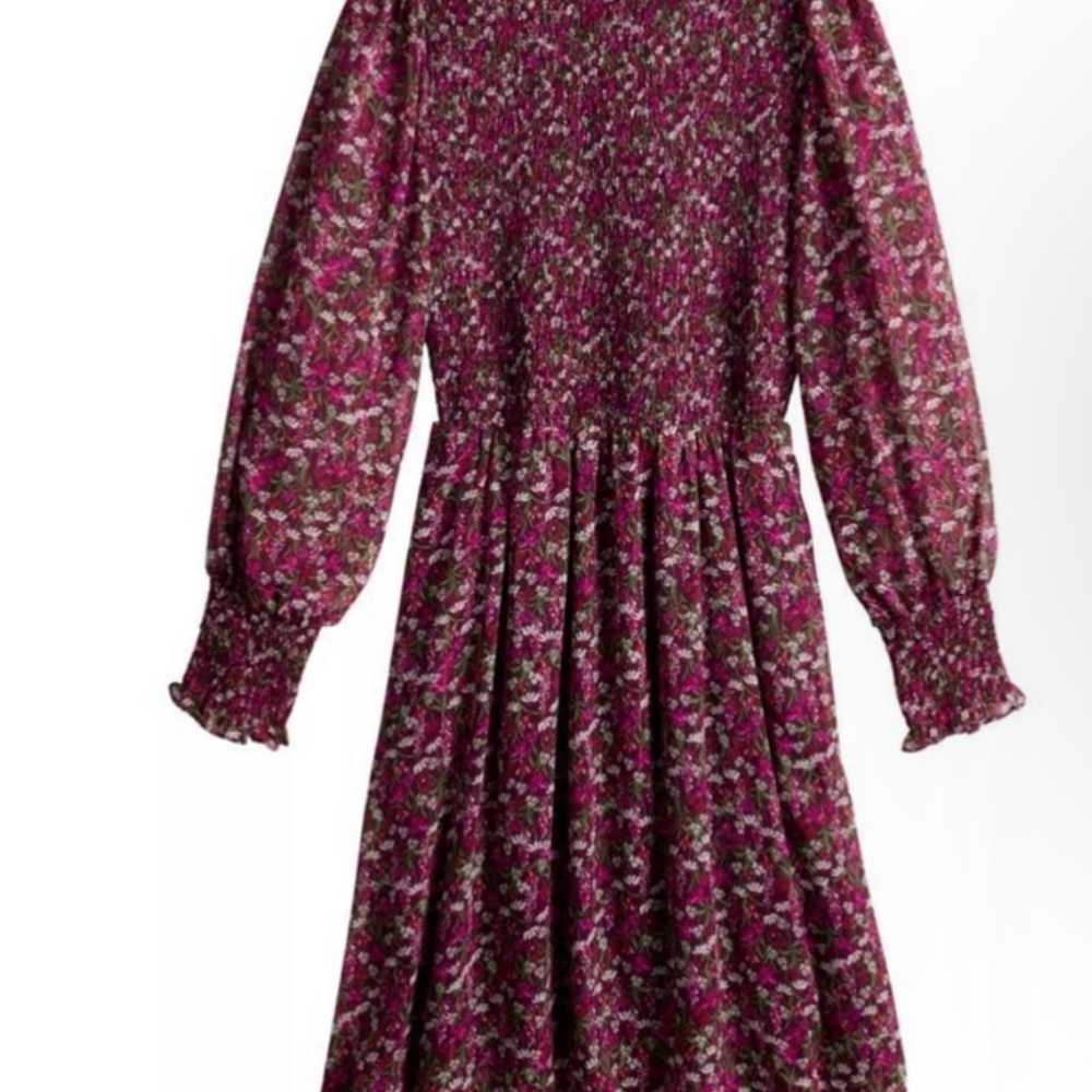 Draper James Long Sleeve Floral Dress with Pockets 2X - Picture 3 of 8